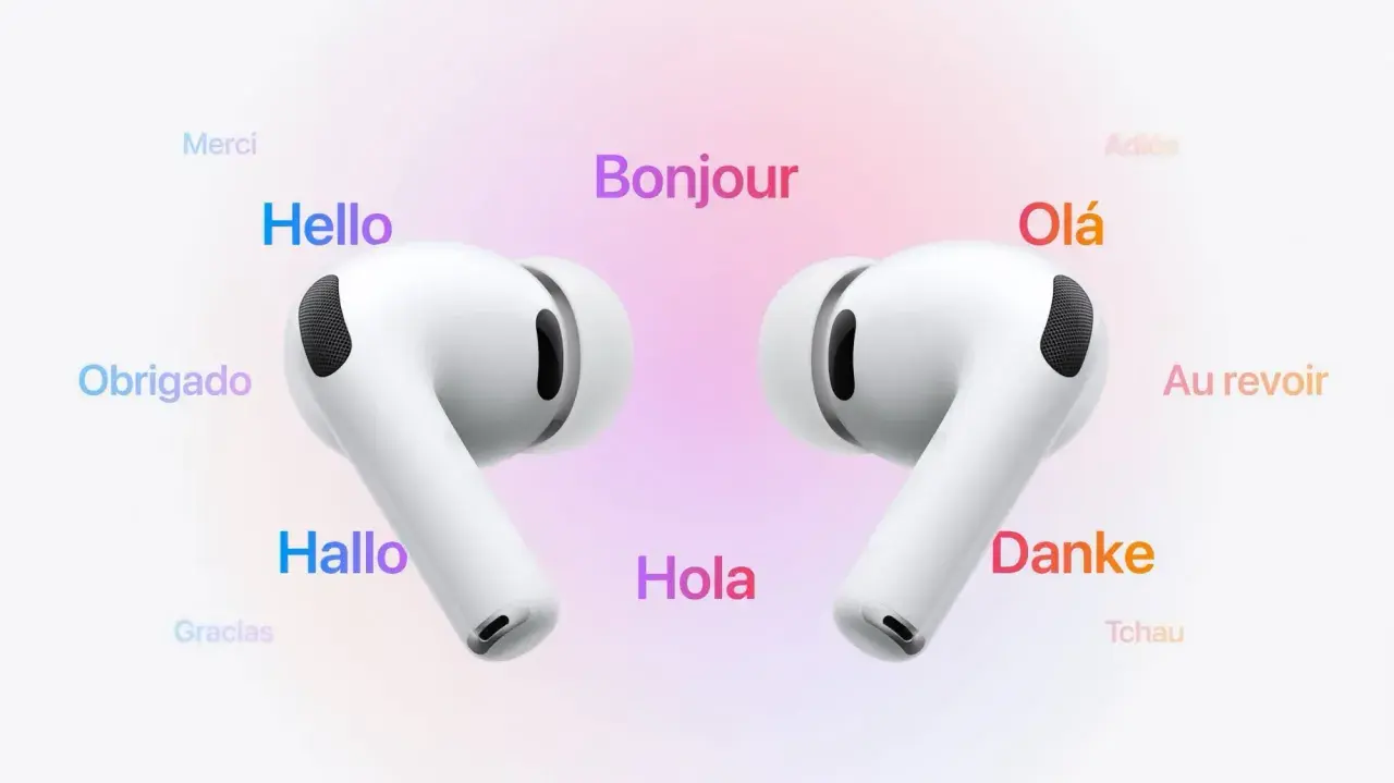 AirPods Pro 2 funktioner: säg hej på alla språk. Hörlurar med brusreducering och transparens för en sömlös ljudupplevelse.