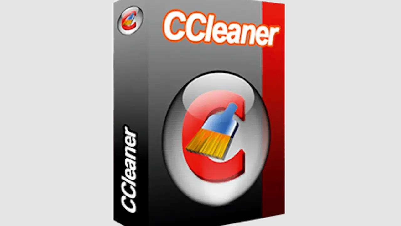CCleaner-programvarans låda med en borste som symboliserar rengöring.