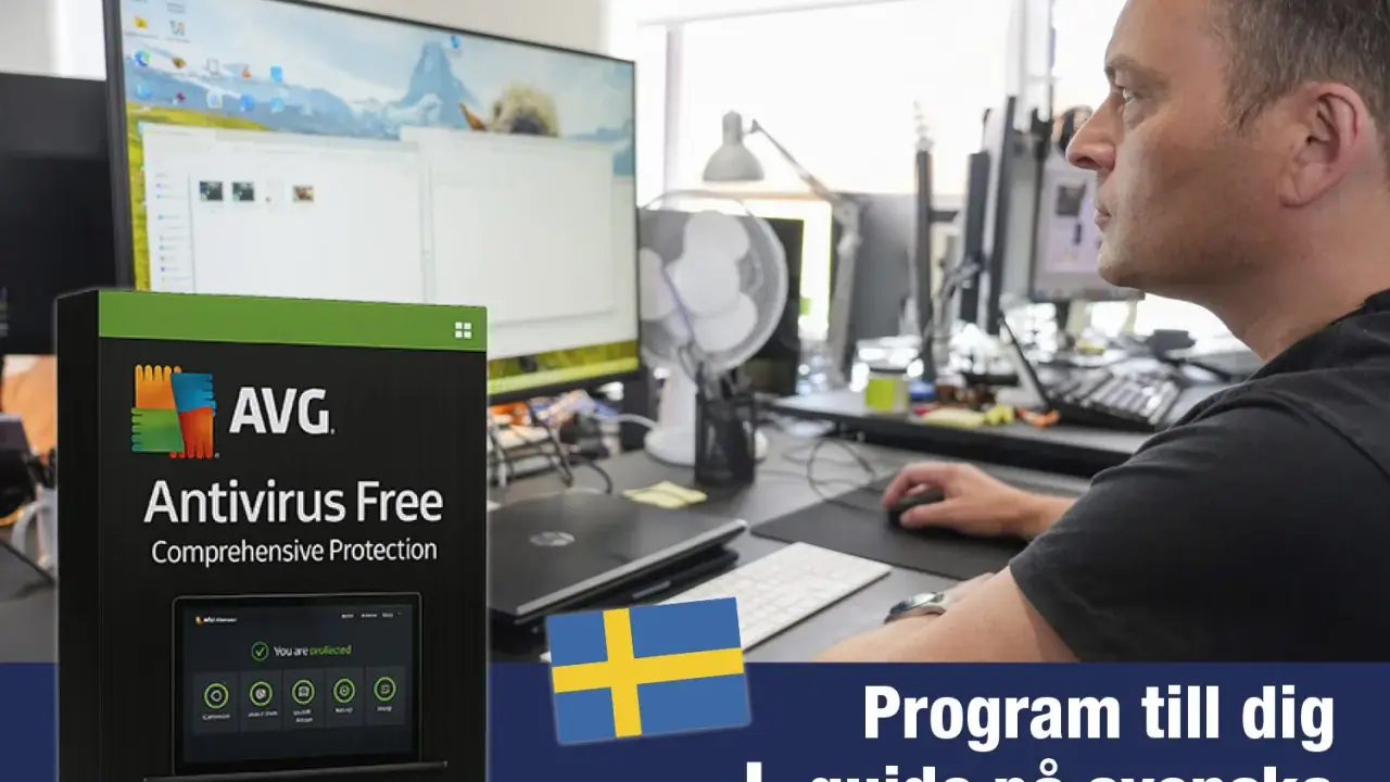 AVG Antivirus Free för Windows 11, med svensk guide. Skydda din dator med detta program.