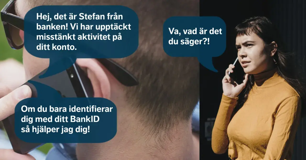 Bedragare kan få tag på telefonnummer via dataintrång eller genom att köpa listor. Här ser vi ett exempel på ett bedrägeriförsök.