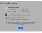 Spotlight-sökning i senaste macOS visar hur du bläddrar bland appar, filer, åtgärder och urklipp.