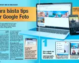 En dator och en mobiltelefon visar bilder från Google Foto. Artikeln ger tips för att få ut mer av dina bilder med Google Foto.