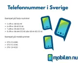 Swedish phone numbers with examples of landline and mobile numbers, and three stylized phone icons.