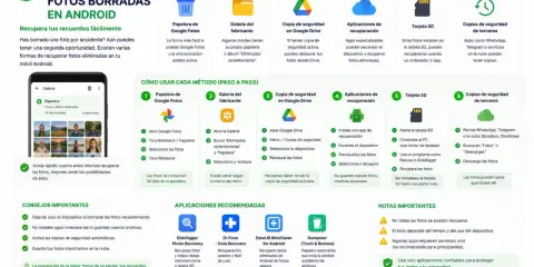Guide för att återställa raderade foton på Android. Visar 6 metoder, inklusive Google Foton, molnlagring och appar. Aktivera säkerhetskopior för att undvika att förlora dina senast raderade minnen.