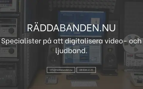 Specialister på att digitalisera gamla VHS-band till dator. Utrustning för att rädda dina minnen.