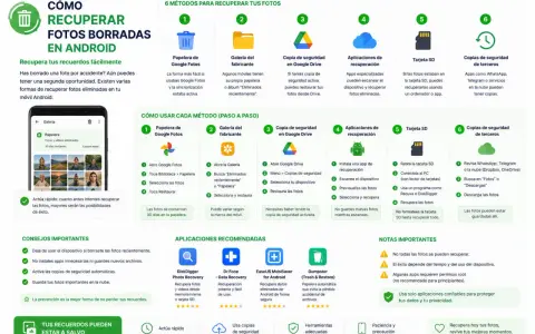 Guide för att återställa raderade foton på Android. Visar 6 metoder, inklusive Google Foton, molnlagring och appar. Aktivera säkerhetskopior för att undvika att förlora dina senast raderade minnen.