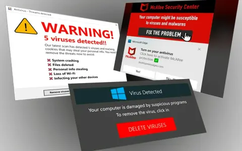 Varning! 5 virus upptäckta. Kontrollera din telefon nu för att undvika systemkrasch, filförlust och identitetsstöld.