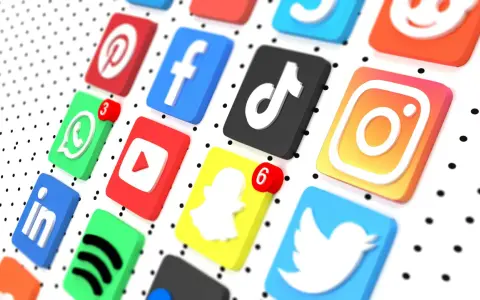 En lista med ikoner för sociala medier som Pinterest, Facebook, TikTok, Instagram, WhatsApp, YouTube, Snapchat, LinkedIn, Spotify och Twitter.