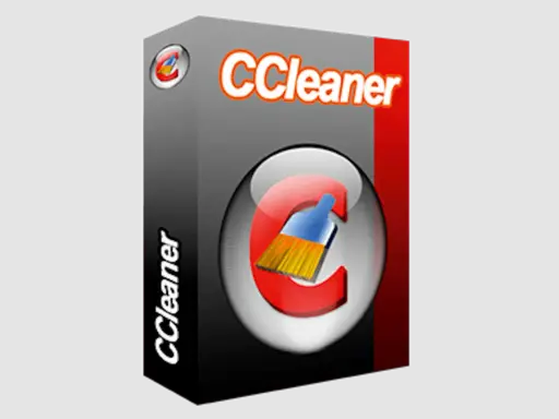 CCleaner-programvarans låda med en borste som symboliserar rengöring.