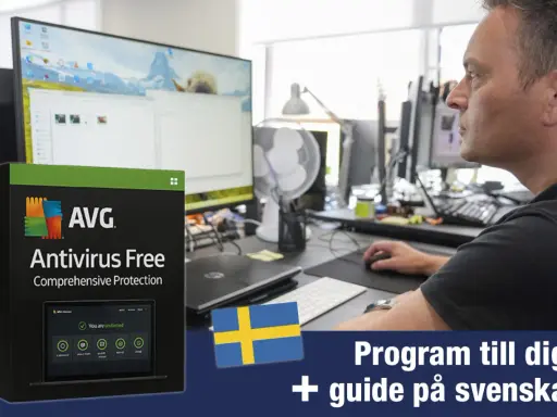 AVG Antivirus Free för Windows 11, med svensk guide. Skydda din dator med detta program.
