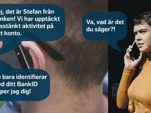Bedragare kan få tag på telefonnummer via dataintrång eller genom att köpa listor. Här ser vi ett exempel på ett bedrägeriförsök.