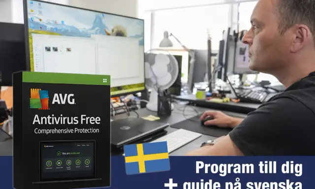AVG Antivirus Free för Windows 11, med svensk guide. Skydda din dator med detta program.