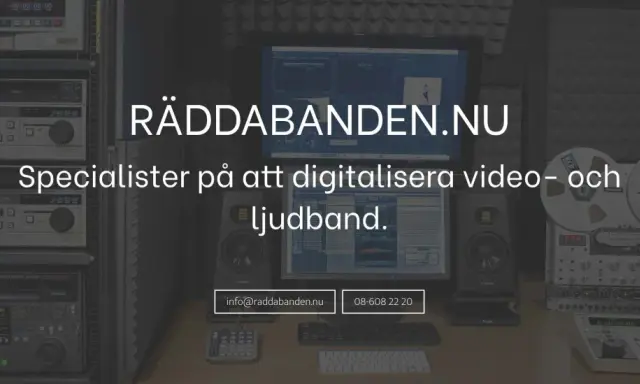 Specialister på att digitalisera gamla VHS-band till dator. Utrustning för att rädda dina minnen.