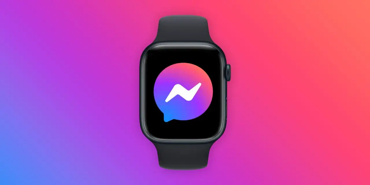 En Apple Watch visar Messenger-appen med sin ikon.