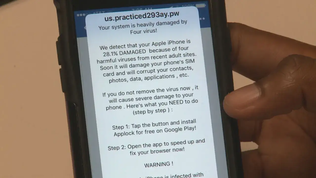 Varning! Din telefon &auml;r skadad av virus. Kontrollera din telefon nu f&ouml;r att undvika skador p&aring; SIM-kort, kontakter och data.